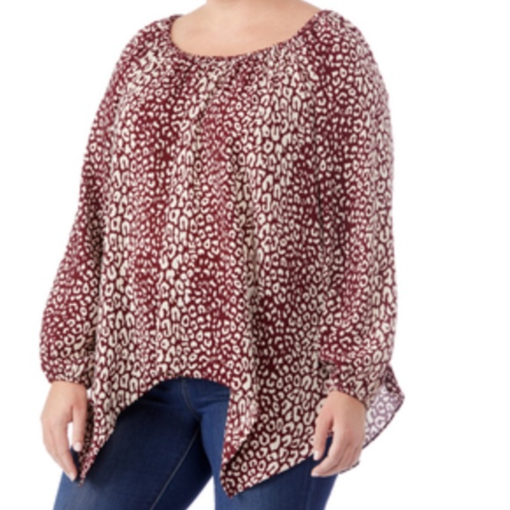 Michael Kors 70s Handkerchief Hem Top